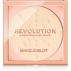 Makeup Revolution Bake & Blot fixační pudr odstín Translucent 5.5 g