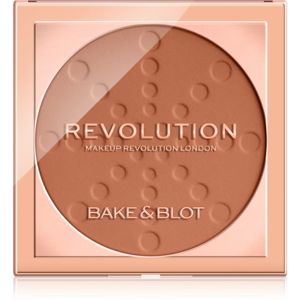 Makeup Revolution Bake & Blot fixační pudr odstín Deep Dark 5.5 g