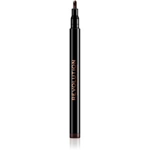 Makeup Revolution Micro Brow Pen precizní tužka na obočí odstín Dark Brown 1 ml