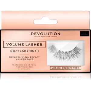 Makeup Revolution False Lashes Volume nalepovací řasy + lepidlo 1 ml NO.11 Labyrinth