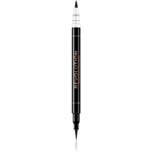 Makeup Revolution Flick And Correct oboustranné oční linky a korekční pero odstín Black 1 ml