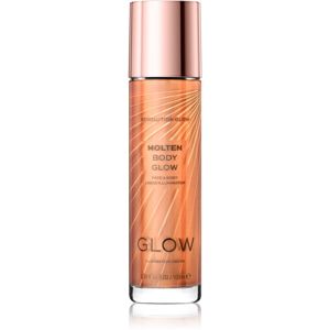 Makeup Revolution Glow Molten tekutý rozjasňovač na obličej a tělo odstín Bronze 100 ml