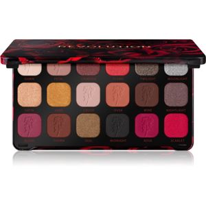 Makeup Revolution Forever Flawless paleta očních stínů odstín Midnight Rose 18 x 1.1 g