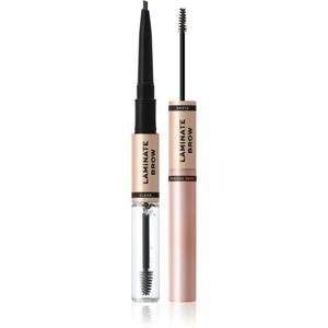 Makeup Revolution Laminate Brow tužka a gel na obočí odstín Dark Brown 2,1 g