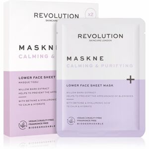 Revolution Skincare Maskcare Maskne Calming & Purifying hloubkově regenerační maska pro citlivou a podrážděnou pleť 2 ks