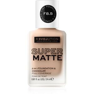 Revolution Relove Super Matte Foundation dlouhotrvající matující make-up odstín F8.5 24 ml