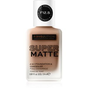 Revolution Relove Super Matte Foundation dlouhotrvající matující make-up odstín F12.5 24 ml