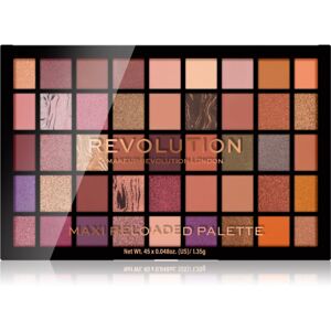 Makeup Revolution Maxi Reloaded Palette paletka pudrových očních stínů odstín Infinite Bronze 45x1.35 g