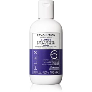 Revolution Haircare Plex Blonde No.6 Bond Restore Styling Cream bezoplachová regenerační péče pro poškozené vlasy 100 ml