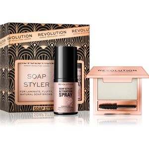 Makeup Revolution Soap Styler sada na obočí Transparent (dárková edice) odstín