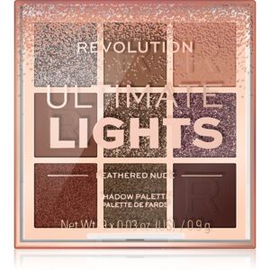 Makeup Revolution Ultimate Lights paletka očních stínů odstín Nude 8,1 g