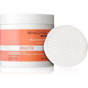Revolution Skincare Brighten 3% Glycolic Acid čisticí tampónky 60 ks