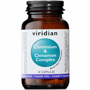 Viridian Nutrition Chromium & Cinnamon Complex podpora správné hladiny krevního cukru 14 ks
