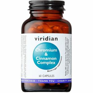 Viridian Nutrition Chromium & Cinnamon Complex podpora správné hladiny krevního cukru 60 ks