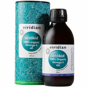Viridian Nutrition ViridiKid 100% Organic Omega-3 Oil podpora správného fungování organismu pro děti 200 ml