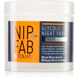 NIP+FAB Glycolic Fix Extreme noční čistící pleťové tampónky 60 ks