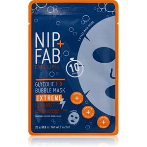 NIP+FAB Glycolic Fix Extreme pěnivá plátýnková maska na obličej 23 g