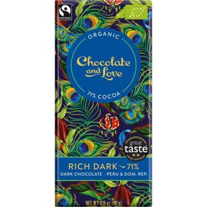 Chocolate & Love Rich Dark 71% hořká čokoláda v BIO kvalitě bez mléka 80 g