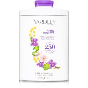 Yardley April Violets parfémovaný pudr pro ženy 200 g