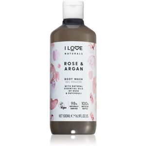 I love... Naturals Rose & Argan opojný sprchový gel s vůní růží 500 ml