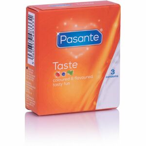 Pasante Taste Mix kondomy příchuť Blueberry, Strawberry, Mint 3 ks