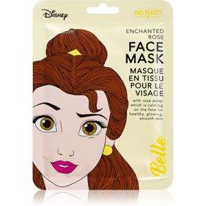 Mad Beauty Disney Princess Belle zklidňující plátýnková maska s výtažkem ze šípkové růže 25 ml