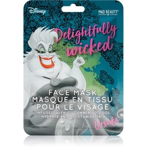 Mad Beauty Disney Villains Ursula hydratační plátýnková maska s výtažky z okurky 25 ml