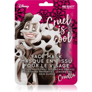 Mad Beauty Disney Villains Cruella plátýnková maska s kokosovým olejem 25 ml