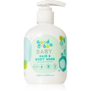 Good Bubble Baby Hair & Body Wash mycí emulze a šampon pro děti od narození Cucumber & Aloe vera 250 ml