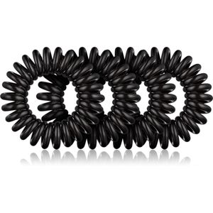 BrushArt Hair Rings Natural gumičky do vlasů Black 4 ks