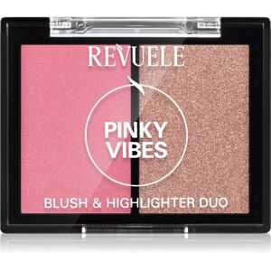 Revuele Blush & Highlighter Duo tvářenka s rozjasňovačem odstín Pinky Vibes 8 g