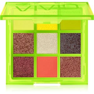 W7 Cosmetics Vivid paleta očních stínů odstín Glowin’ Green 9 g