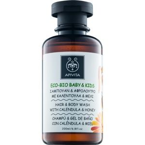 Apivita Eco-Bio Baby & Kids dětský mycí gel a šampon pro každodenní použití 200 ml
