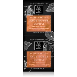 Apivita Express Beauty Apricot jemný pleťový peeling 2x8 ml