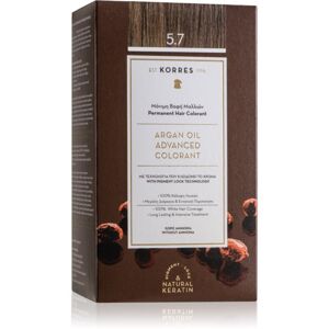 Korres Argan Oil permanentní barva na vlasy s arganovým olejem odstín 5.7 Chocolate 50 ml