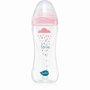 Nuvita Cool Bottle 4m+ kojenecká láhev Transparent pink 330 ml