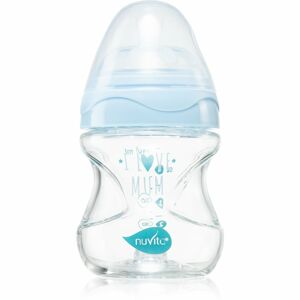 Nuvita Glass bottle Blue kojenecká láhev 140 ml