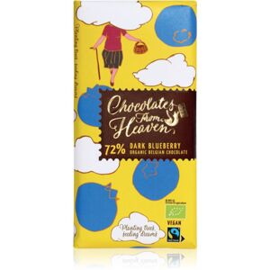 Chocolates from Heaven Hořká čokoláda s borůvkami hořká čokoláda v BIO kvalitě 100 g