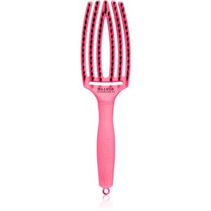 Olivia Garden Fingerbrush L´amour plochý kartáč na vlasy Hot Pink