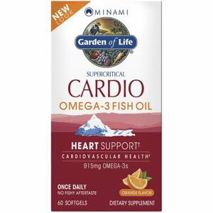 Garden of Life Minami Cardio Omega 3 doplněk stravy pro podporu činnosti nervové soustavy příchuť orange 60 ks