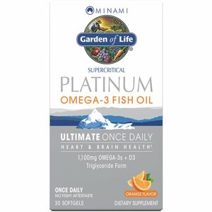 Garden of Life Minami Platinum Omega 3 doplněk stravy pro normální činnost nervové soustavy příchuť orange 30 ks