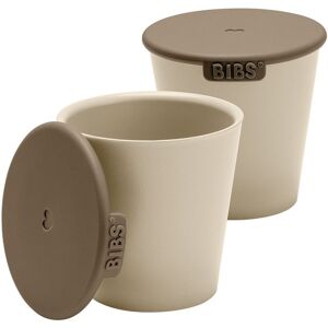 BIBS Cup Set hrnek s víčkem Vanilla 2 ks
