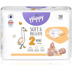 Bella Baby Happy Soft&Delicate Size 2 Mini jednorázové pleny 3-6 kg 38 ks