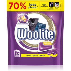 Woolite Darks, Denim & Black kapsle na praní s keratinem 22 ks