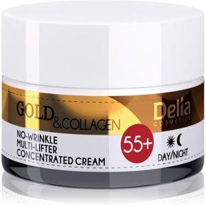 Delia Cosmetics Gold & Collagen 55+ protivráskový krém s liftingovým efektem 50 ml