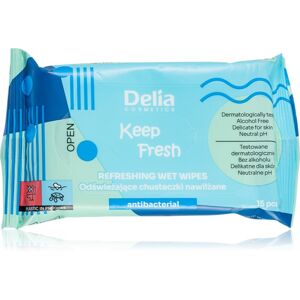 Delia Cosmetics Keep Fresh Antibacterial osvěžující vlhčené ubrousky 15 ks