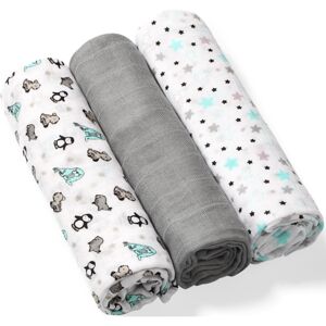 BabyOno Take Care Natural Diapers látkové pleny 70 x 70 cm Gray 3 ks