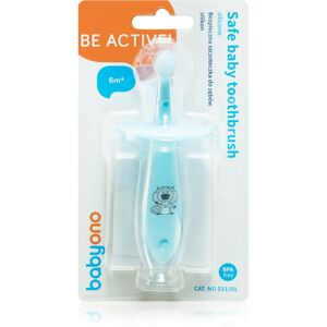 BabyOno Save Baby Toothbrush Blue zubní kartáček pro děti 6m+ 1 ks