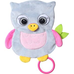 BabyOno Have Fun Cuddly Toy for Babies hebký mazlíček s kousátkem Owl Celeste 1 ks