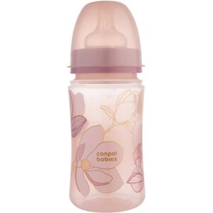 Canpol babies EasyStart Gold kojenecká láhev 3+ months Pink 240 ml